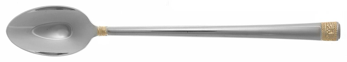 Festive Holly (Stainless, Gold Accent) Iced Tea Spoon by Gorham Silver-1