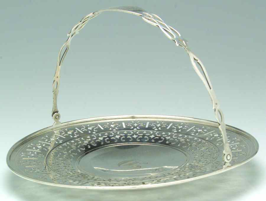 60A (Sterling, Hollowware) 11" Footed Handled Cake Plate by Gorham Silver-1