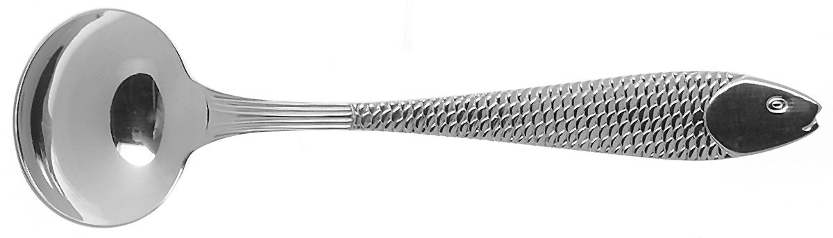 Fish Out of Water (Stainless) Individual Sauce Spoon, Solid Piece by Gorham Silver-1