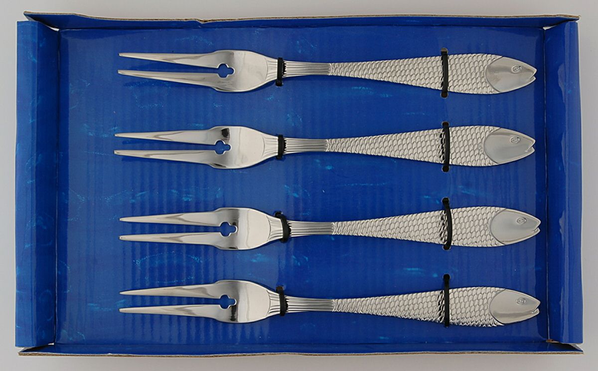 Fish Out of Water (Stainless) Seafood Fork - Set of 4 by Gorham Silver-1