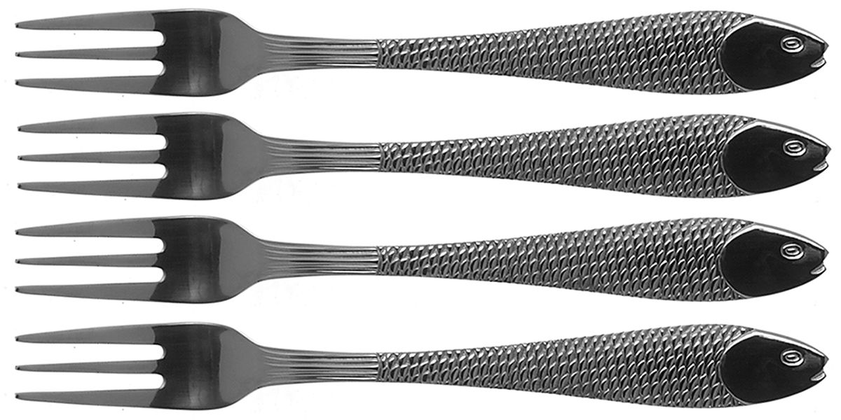 Fish Out of Water (Stainless) Cocktail/Seafood Fork - Set of 4 by Gorham Silver-1