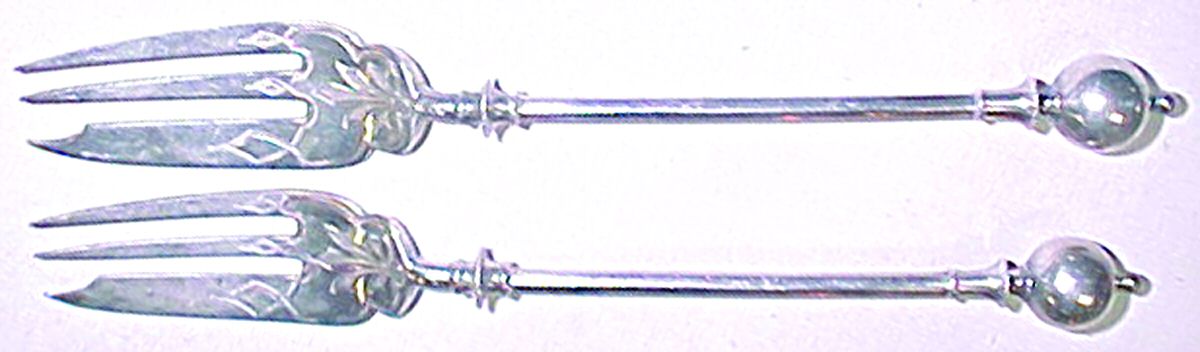Ball (Sterling, 1868) Pastry Fork by George B Sharp-1