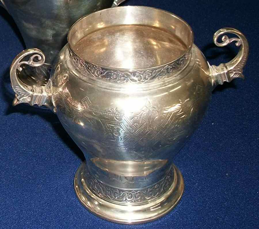 850 (Sterling, Hollowware) Sugar Bowl & Lid by Gorham Silver-1