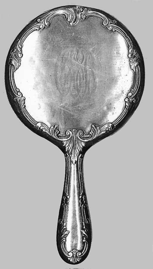 C1944 (Sterling, Hollowware) Mirror with Handle by Gorham Silver-1