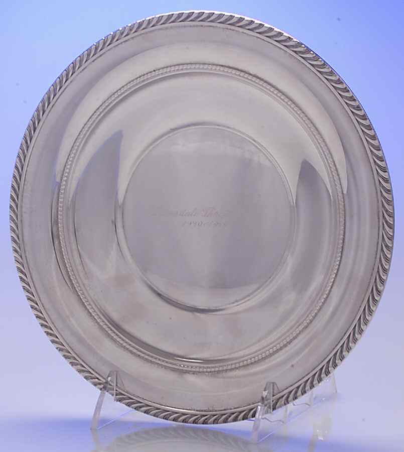 344 (Sterling, Hollowware) Small Sterling Sandwich Plate by Gorham Silver-1