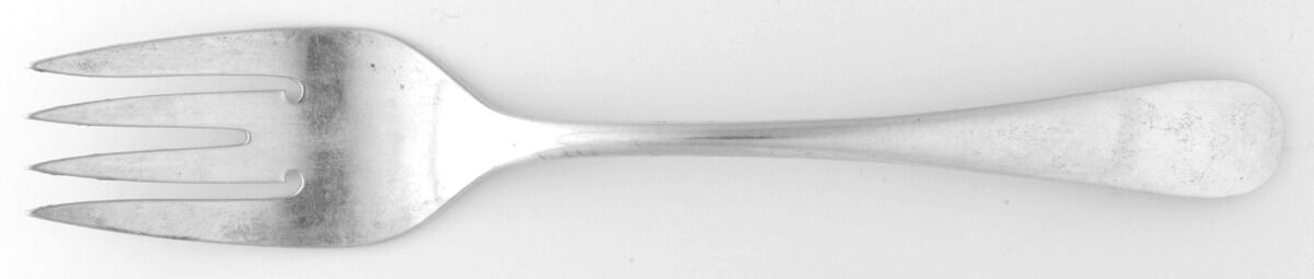 GJU3 (Sterling) Small Solid Cold Meat Serving Fork by Georg Jensen Inc USA-1