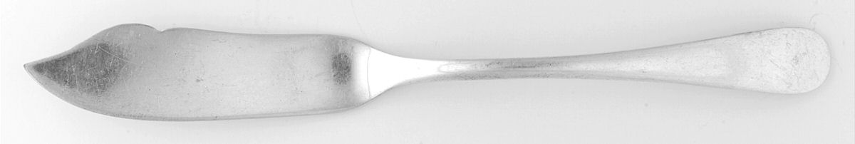 GJU3 (Sterling) Flat Handle Master Butter Knife by Georg Jensen Inc USA-1