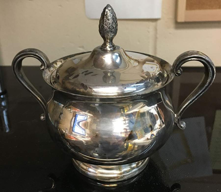 Yb302 (Silverplate, Hollowware) Sugar Bowl & Lid by Gorham Silver-1