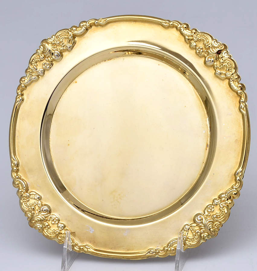 Baroque (Gold Electroplate, Hollowware) 8" Salad Plate by Godinger-1