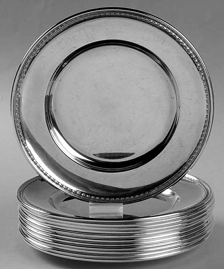 10B (Sterling, Hollowware) Bread & Butter Plate - Set of 12 by Gorham Silver-1