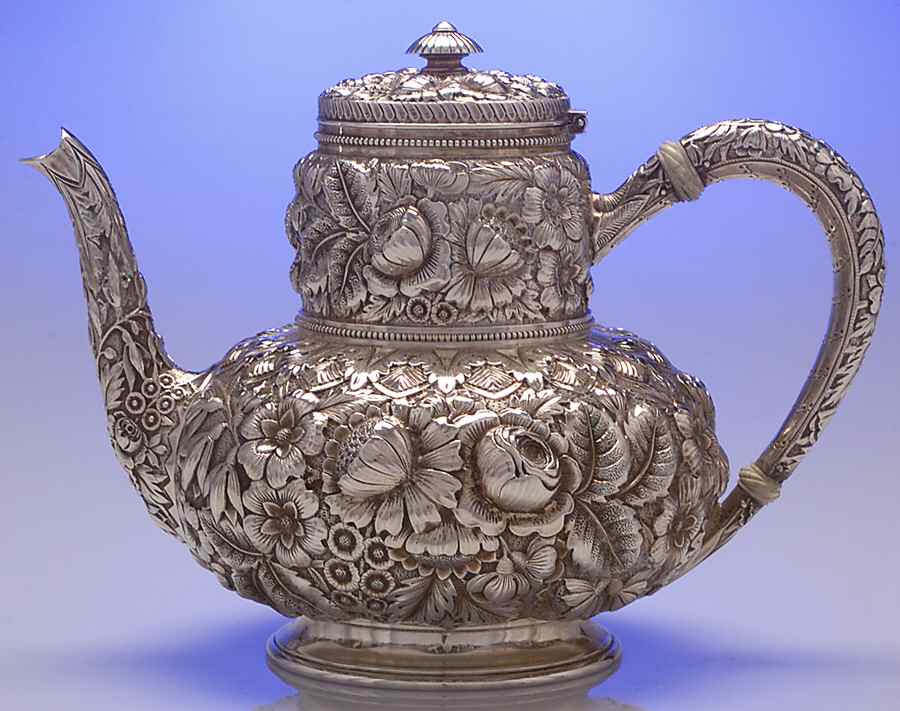 Repousse Chased (Sterilng, Hollowware) Coffee Pot by Gorham Silver-1