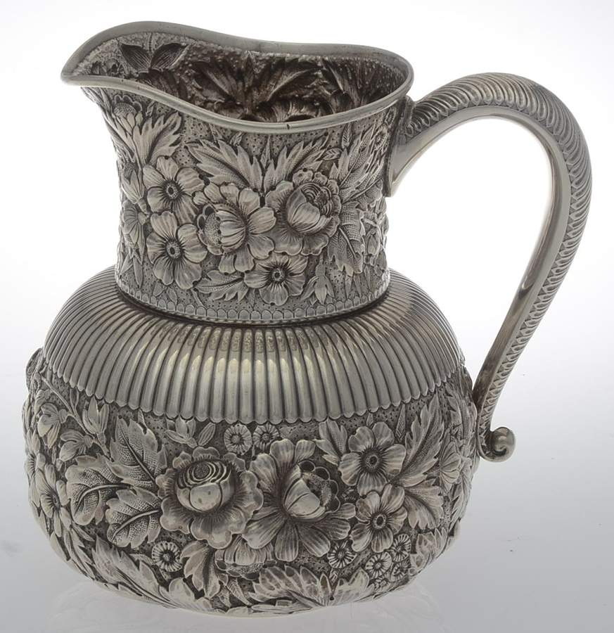 Repousse Chased (Sterilng, Hollowware) 64 Oz Water Pitcher by Gorham Silver-1