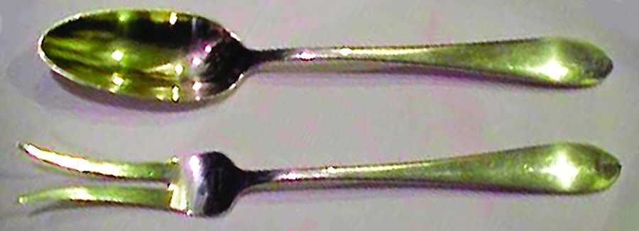 H859 (Sterling) Serving Solid, 2-Piece Chop Set by Gorham Silver-1