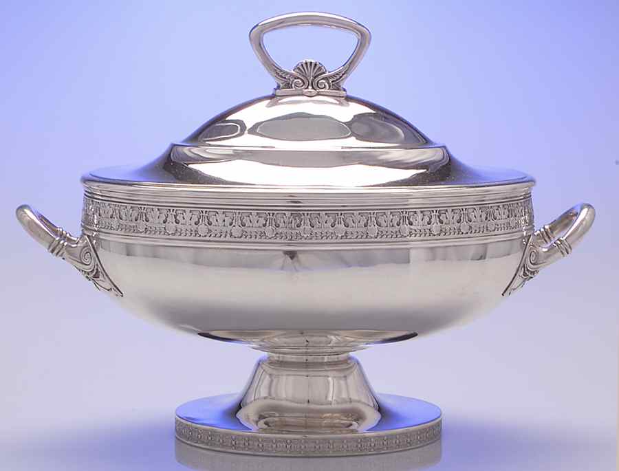 Lily (Sterling, 1870, Hollowware) Tureen & Lid by Gorham Silver-1