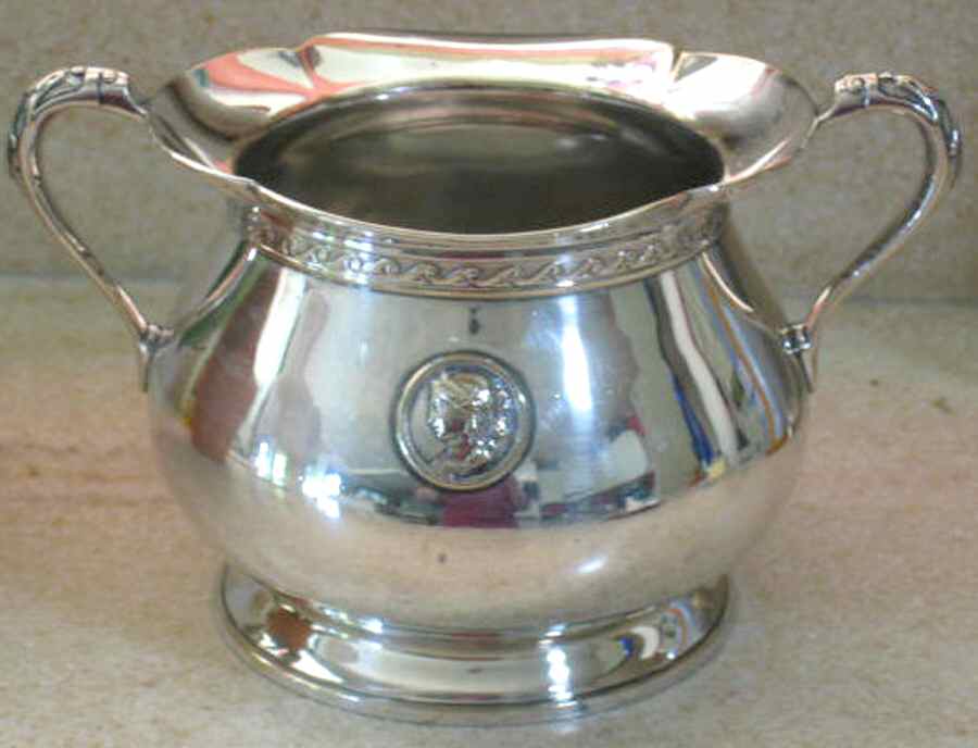 Medallion (Silverplate, Hollowware) Sugar Bowl No Lid by Gorham Silver-1