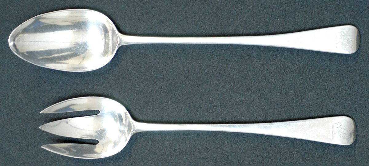 Gew2 (Sterling) (2 Pc) Solid Salad Set by George Smith III & William Fearn-1