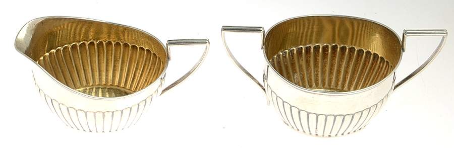 A286 (Sterling, Hollowware) Mini Sterling Creamer and Open Sugar by Gorham Silver-1