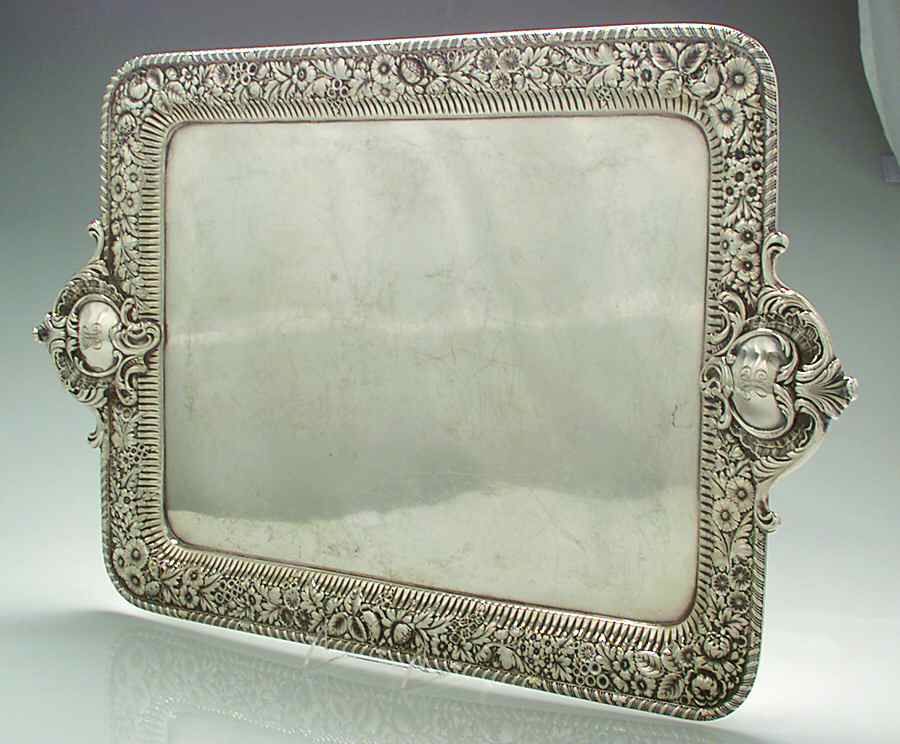 4849 (Sterling, Hollowware) Large Waiter Tray by Gorham Silver-1