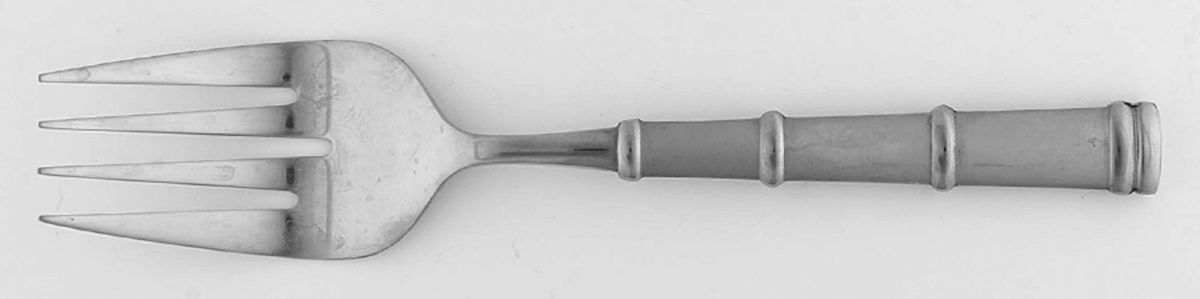 Lauren (Stainless) Large Solid Cold Meat Serving Fork by Godinger-1