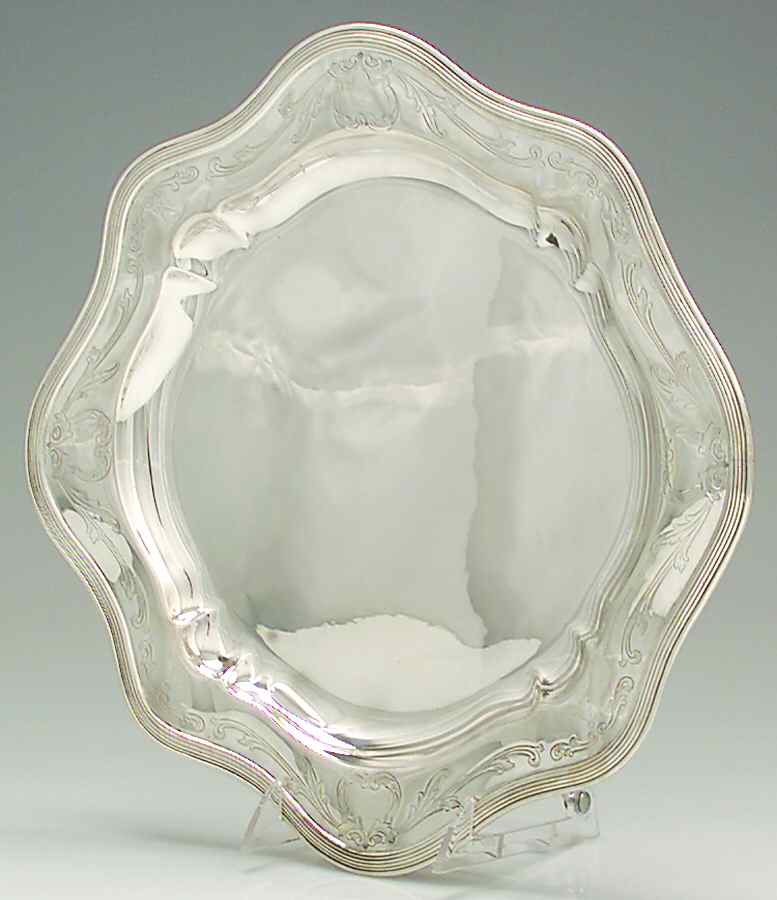 Plymouth-Engraved (A2800) 13" Round Tray by Gorham Silver-1