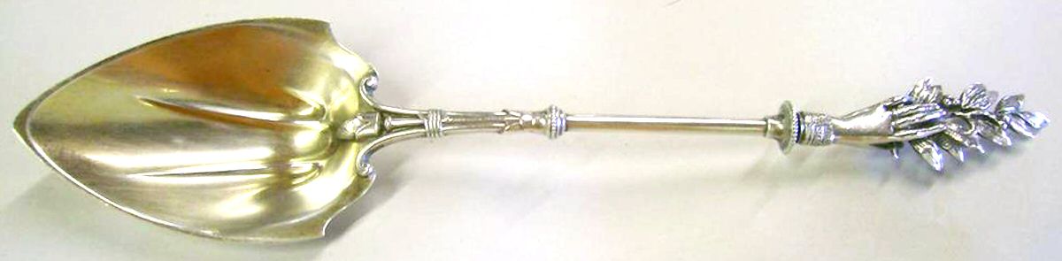 Olive Branch (Sterling) Large Solid Berry/Casserole Spoon by Gorham Silver-1