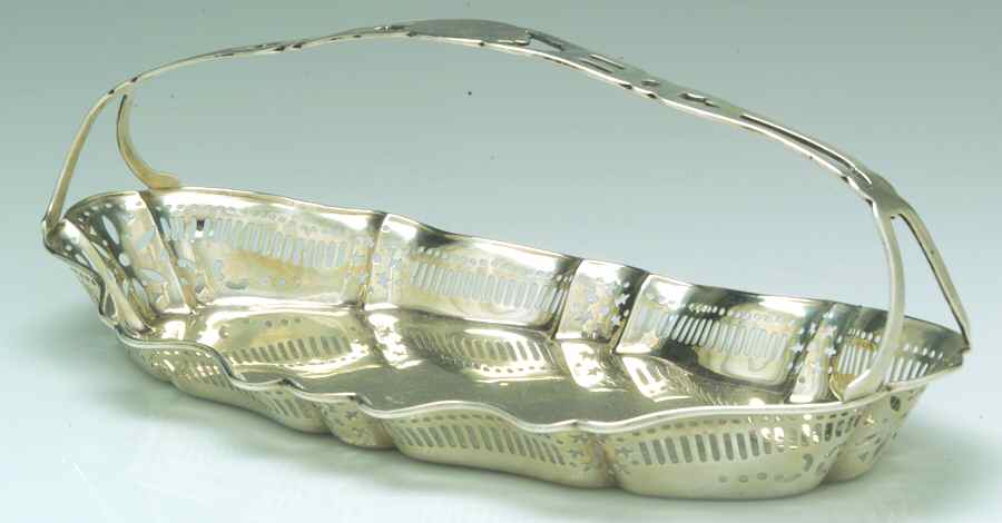 1494A (Sterling, Hollowware) Sterling Bread Tray with Handle by Gorham Silver-1