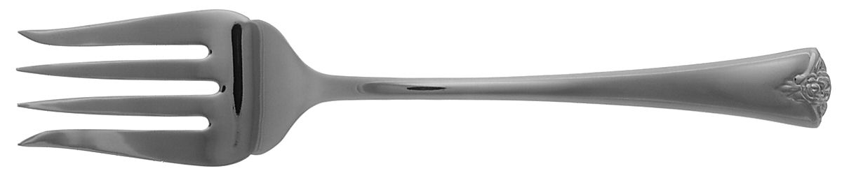Rose Serenade (Stainless) Medium Solid Cold Meat Serving Fork by Gorham Silver-1