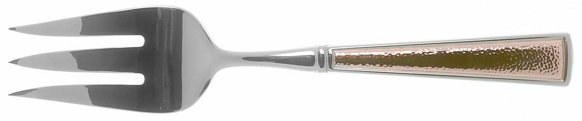 Craft Chic-Copper (Stainless) Medium Solid Cold Meat Serving Fork by Gorham Silver-1
