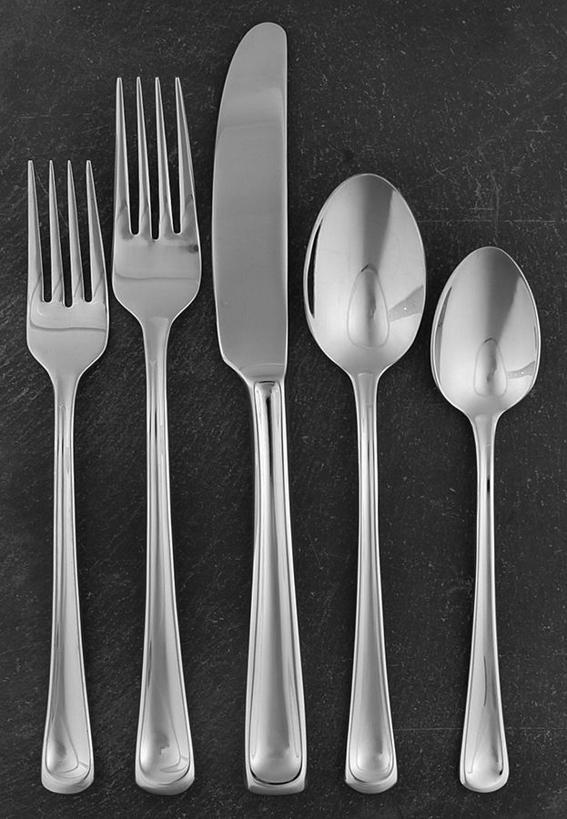 Scoop (Stainless) 5 Piece Place Setting by Gorham Silver-1