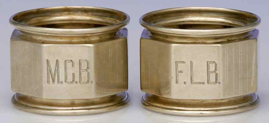 B5288-1 (Sterling, Hollowware) Napkin Ring - Set of 2 by Gorham Silver-1