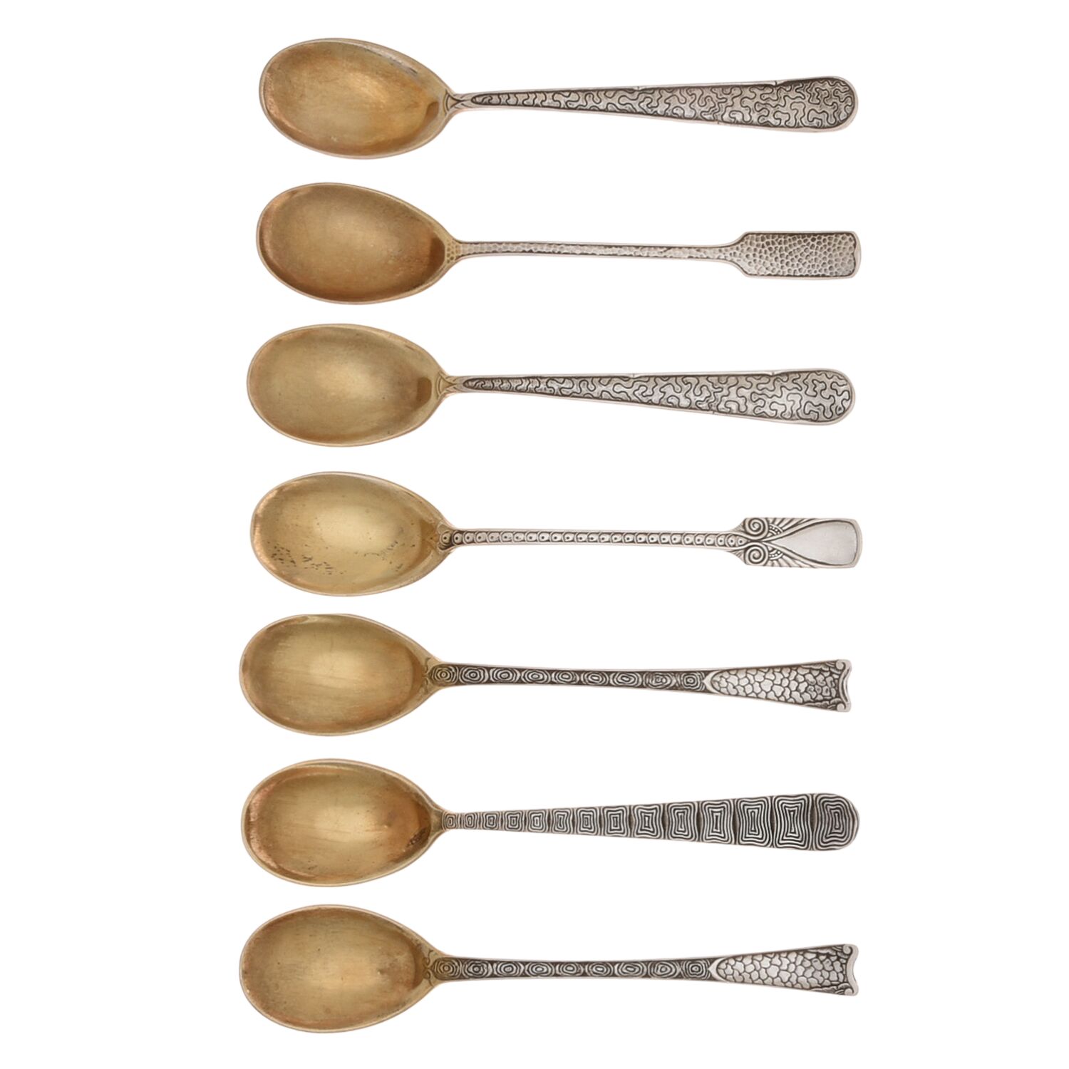 Sterling Flatware Egg Spoon - Set of 7 by Gorham Silver-1