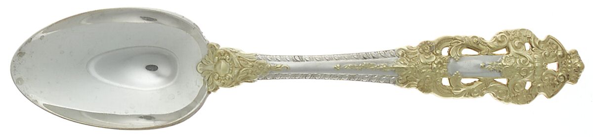 Golden Crown Baroque (Sterling, Partial Gold Accent Tablespoon (Serving Spoon) by Gorham Silver-1