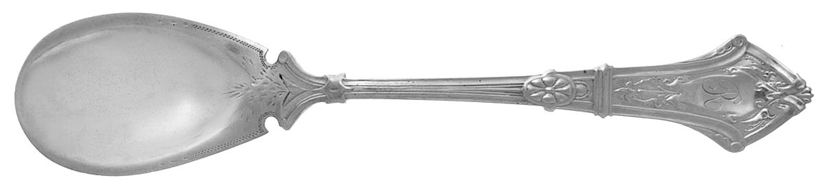 GSH7 (Sterling) Ice Cream Spoon Bright Cut by George B Sharp-1