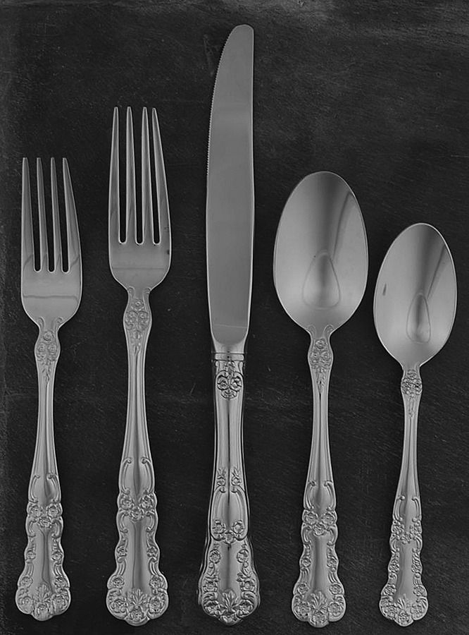 Blossom (Stainless) 4 Piece Place Setting by Gorham Silver-1