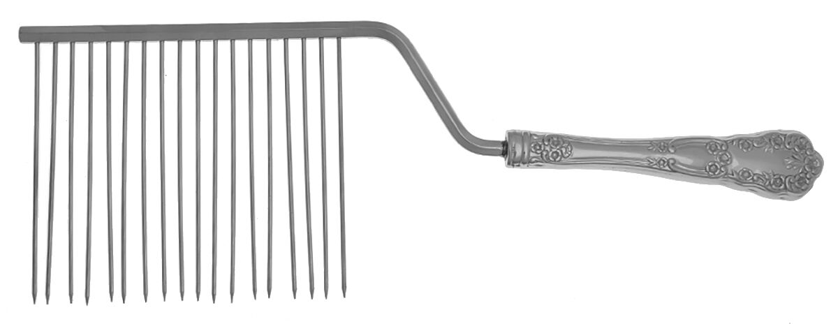 Blossom (Stainless) Cake Breaker with Silverplate Prongs HC by Gorham Silver-1