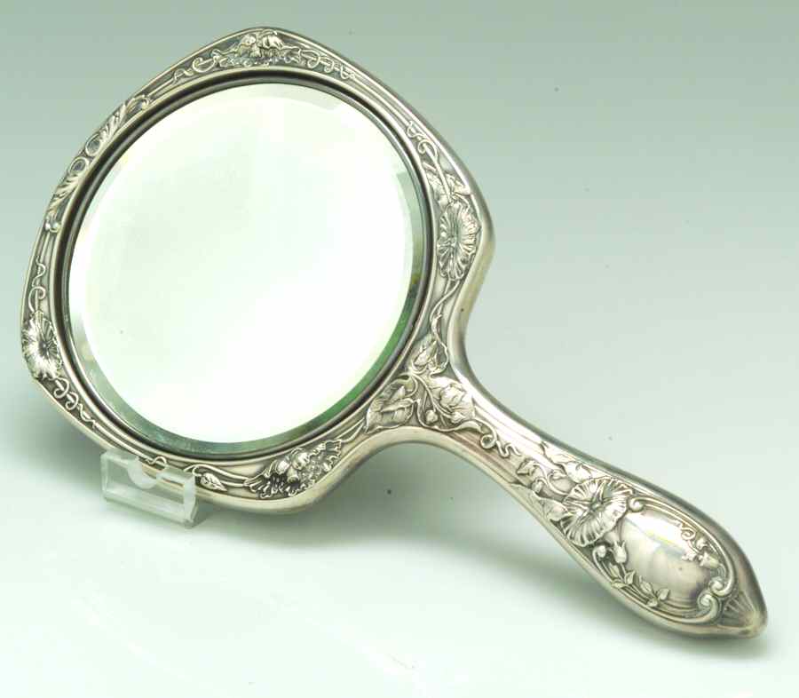 C962 (Sterling, Hollowware) Mirror with Handle by Gorham Silver-1