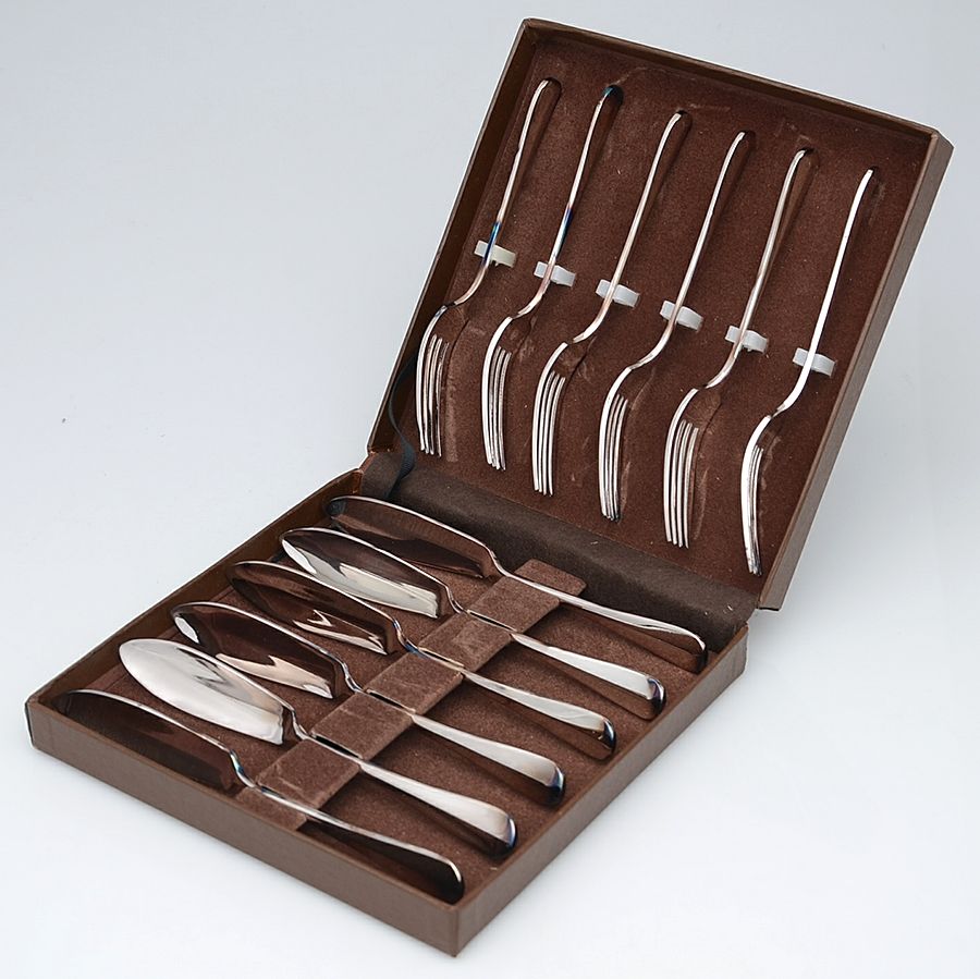 Silverplate Flatware Individual Forks & Knive - Set of 12 by Godinger-1