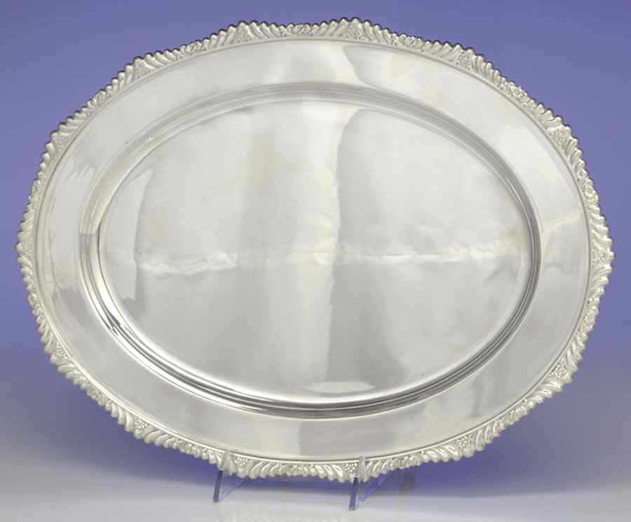 A497 (Sterling, Hollowware) 16" Oval Serving Platter by Gorham Silver-1