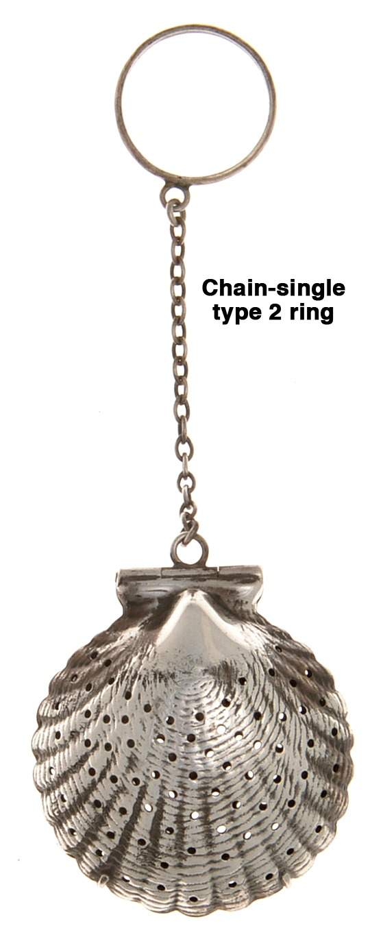 Tea Balls (Sterling, Hollowware) Tea Ball with Chain by Gorham Silver-1