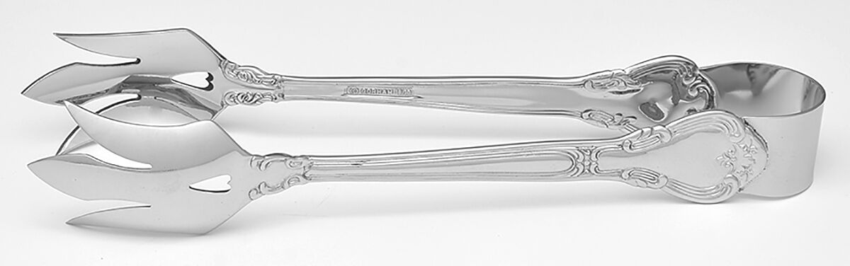 Canterbury (Stainless) Solid Lettuce Tongs by Gorham Silver-1
