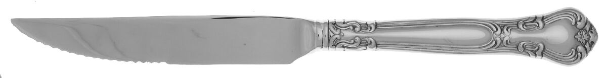 Canterbury (Stainless) Steak Knife Individual Hollow, Serrate HC by Gorham Silver-1