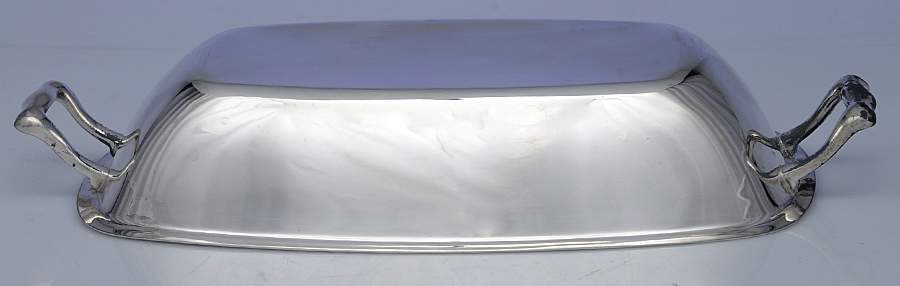 504 (Silverplate, Hollowware) Double Vegetable Bowl-Lid by Gotham Silver-1