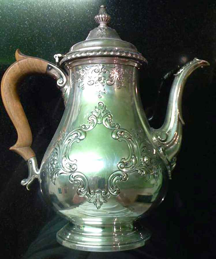 Kensington Chased (Sterling Hollowware) Coffee Pot by Gorham Silver-1