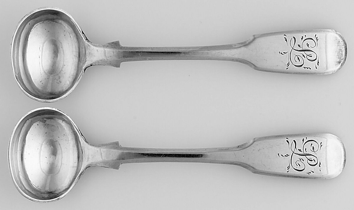 GOJ1 (Sterling) Master Salt Spoon (Set of 2) by J Goldin (Plymouth)-1