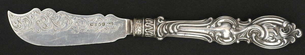 GGH1 (Sterling) Individual Solid Fish Knife by George Unite-1