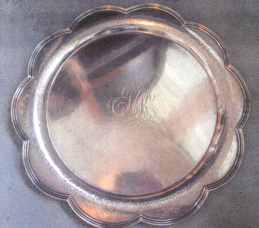 1433 (Sterling, Hollowware) 14" Round Tray by Gorham Silver-1
