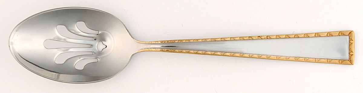 Golden Criteria (Stainless) Pierced Tablespoon (Serving Spoon) by Gorham Silver-1