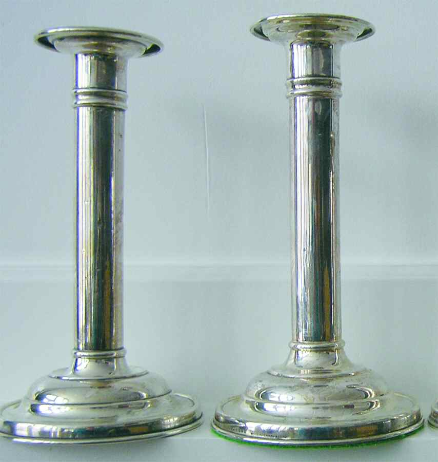 A2551 (Sterling, Hollowware) Pair of 6" Candlesticks by Gorham Silver-1