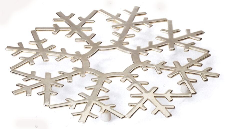 Let It Snow (Nickelplate, Hollowware) Trivet by Gorham Silver-1
