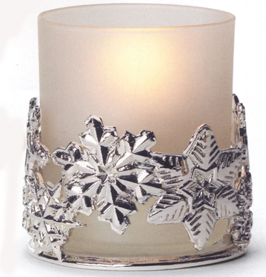 Let It Snow (Nickelplate, Hollowware) Votive Candleholder by Gorham Silver-1